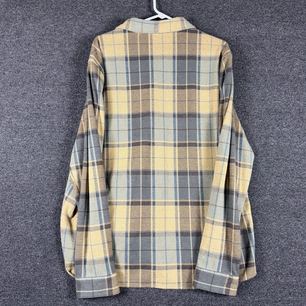 7 Diamonds Generation Mens XXL Plaid Knit Flannel Button Down Shirt GSMK-7900